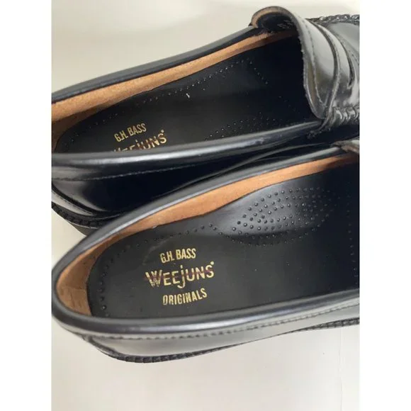 New Weejuns by G.H. Bass Whitney Super Lug Sole Penny Loafer Size 6 Black - Picture 7 of 8